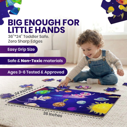 Space Jumbo Floor Puzzle 48-Piece for Kids Ages 3-8 years
