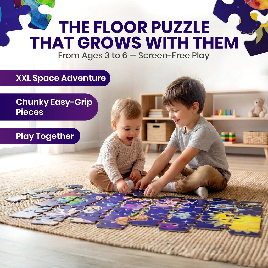 Space Jumbo Floor Puzzle 48-Piece for Kids Ages 3-8 years