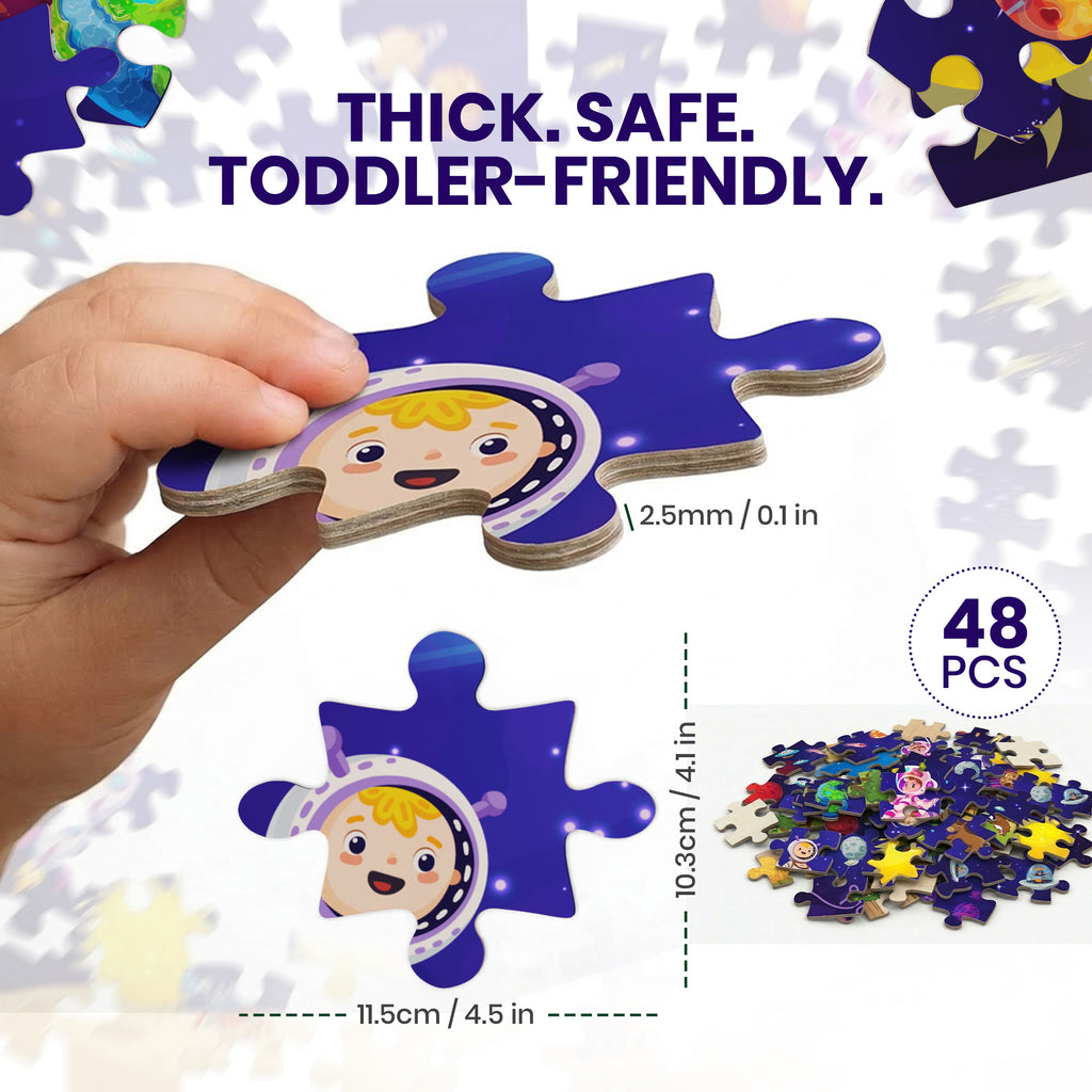 Space Jumbo Floor Puzzle 48-Piece for Kids Ages 3-8 years
