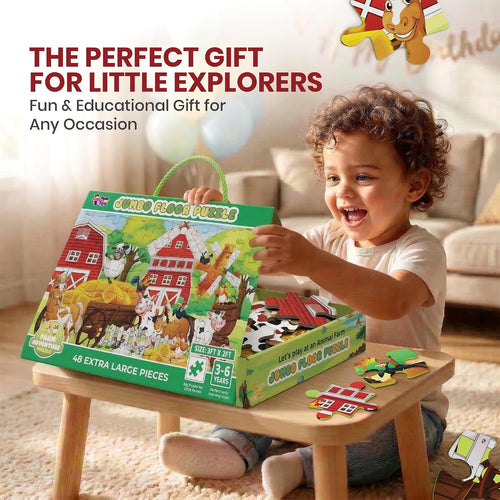 Farm Life Jumbo Floor Puzzle 48-Piece for Kids Ages 3-8 years